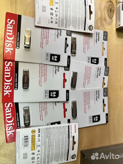 Флешка Sandisk Cruzer Ultra Flair 64гб, USB3.0