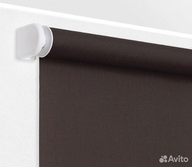 Рулонные шторы Шантунг шоколад 85 см