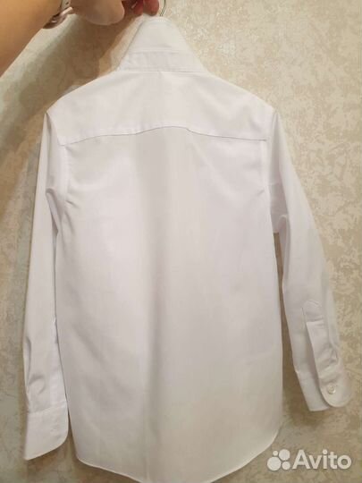 Рубашка белая для мальчика 116