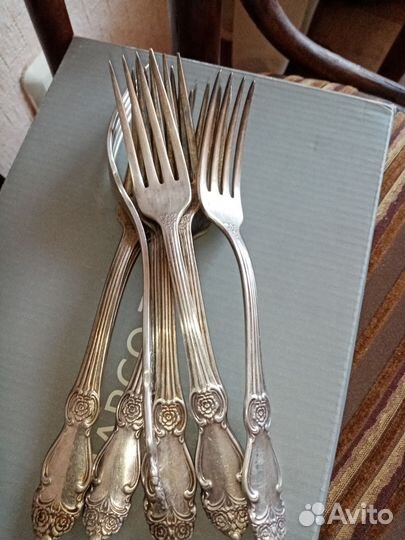 Вилки мельхиор, набор 6 шт