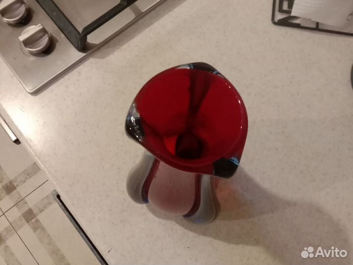 Ваза цветное стекло Винтаж