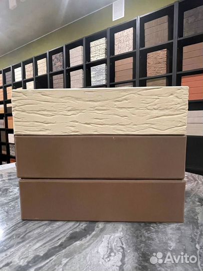 Лицевой кирпич шоколад рустик Керма