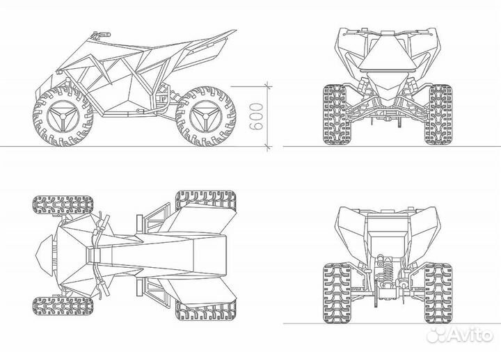 Квадроцикл Tesla Cyberquad