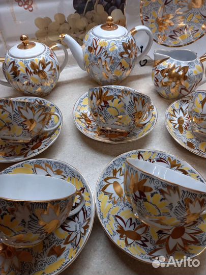 Сервиз чайный Золотая ромашка лфз