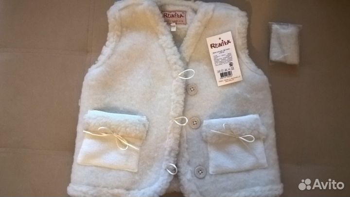 Новый жилет из овечьей шерсти