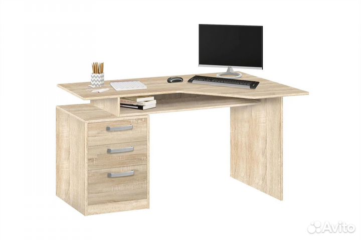В наличии Стол компьютерный угловой 10.07 Дуб соно
