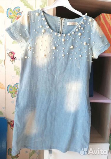 Джинсовое платье женское 42 размер