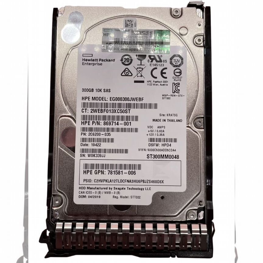 [EG000300JWEBF] Жесткий Диск Hp 300gb Sas 2,5" Hdd Eg000300jwebf