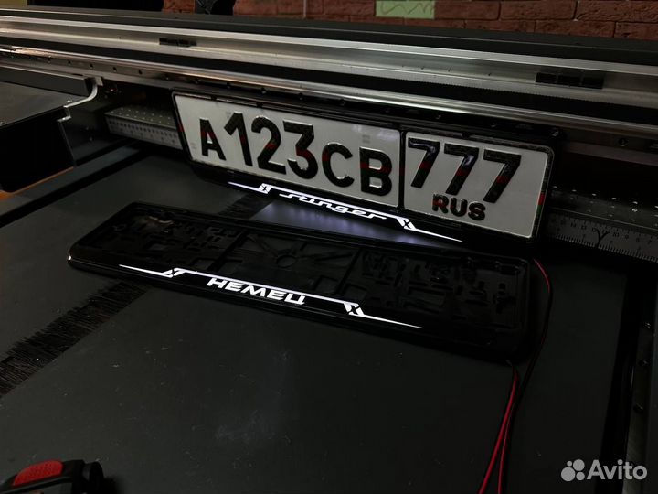 Рамка номера с подсветкой лед