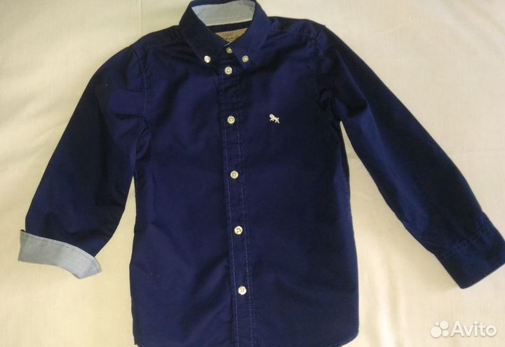 Стильная рубашка синяя для мальчика