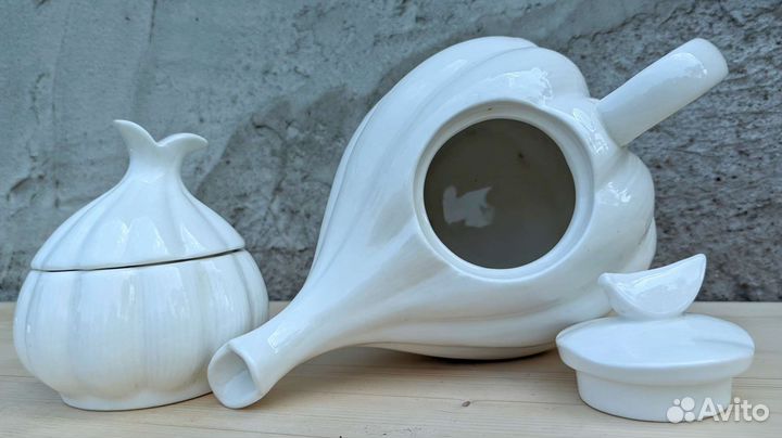 Заварочный чайник и сахарница, керамика