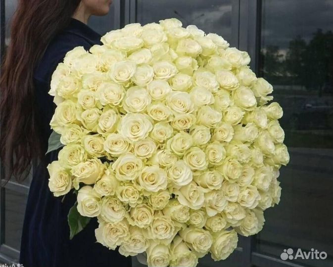 Букет 51 роза, розы, цветы