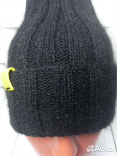 Шапка из пряжи пух норки