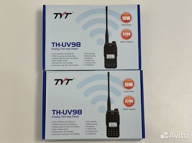 Комплект раций TYT TH-UV98 10W 2шт объявление продам