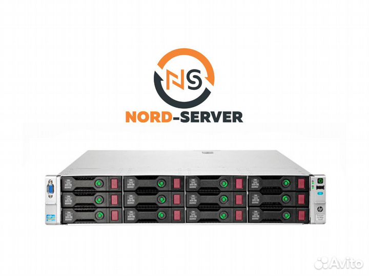 Сервер HP DL380p Gen8 12LFF 2x E5-2660 32GB 460W