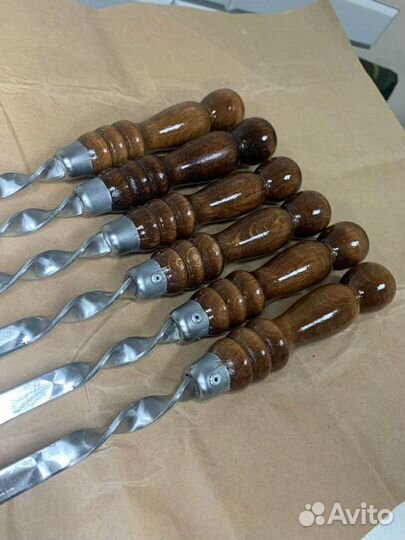 Шампура с деревянной ручкой