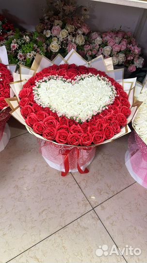 Цветы букеты 101 роза