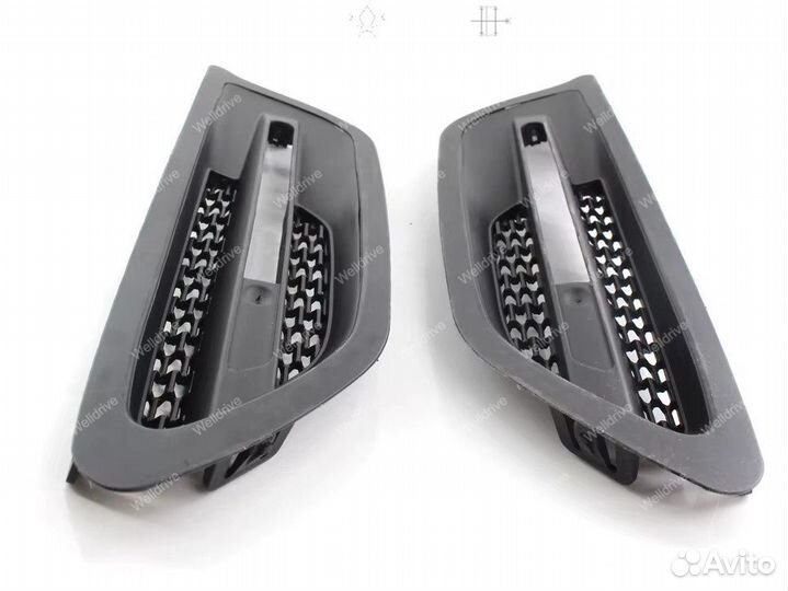 Жабры на крылья BMW M5 F10 дорест черный матовый