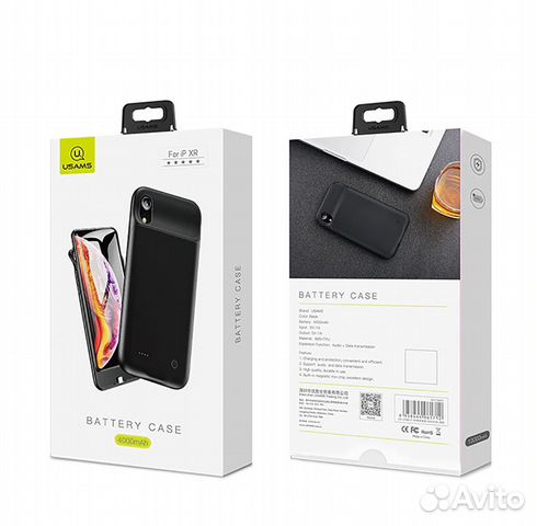 Чехол аккумулятор usams для iPhone XR 4000mAh