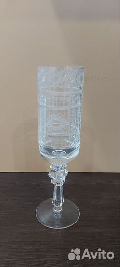 Большой хрустальный бокал на ножке СССР