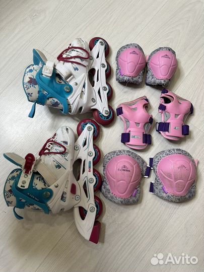 Роликовые коньки детские раздвижные