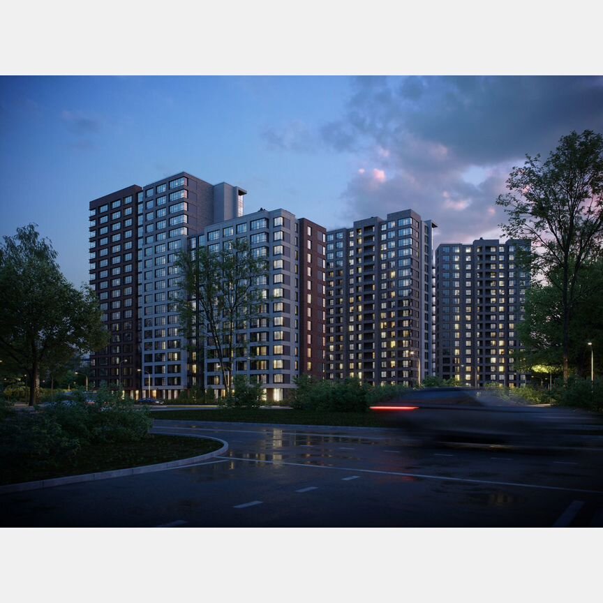 1-к. квартира, 43 м², 2/18 эт.