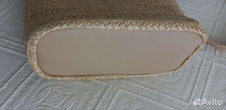 Cумка соломенная на длинной регулирующейся ручке