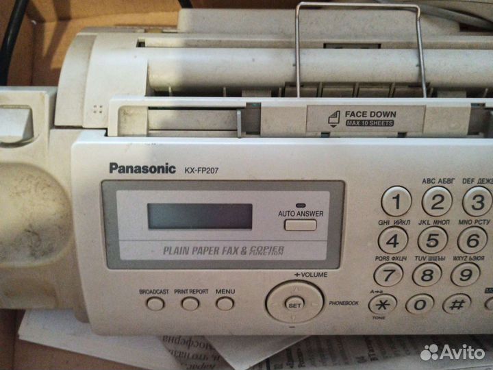 Факс panasonic KX-FP207