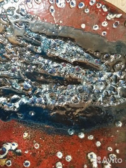 Панно-тарелка декоративная из глины