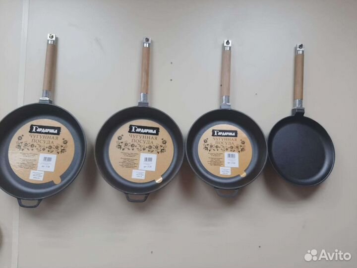 Сковороды чугунные со съемной ручкой