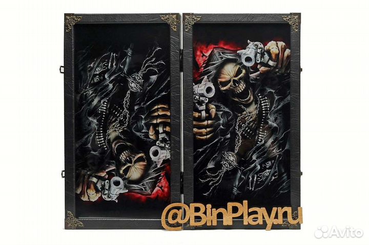 Нарды стеклянные Револьверы 3D