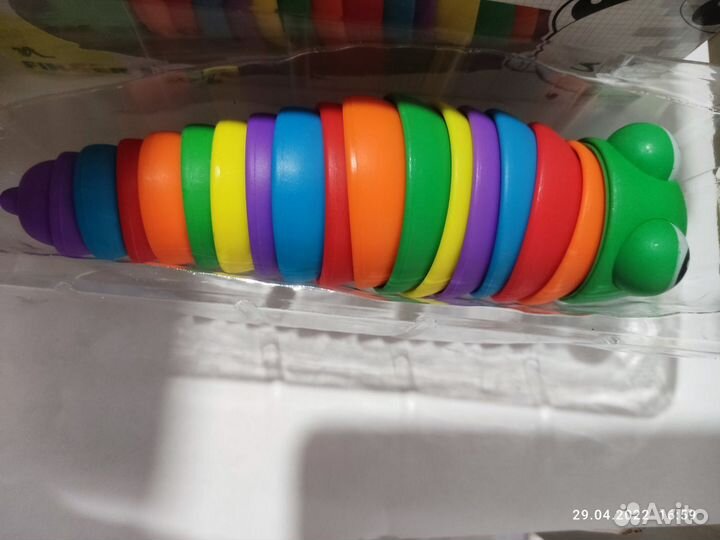 Погремушка Антистресс Гусеница 19 см в