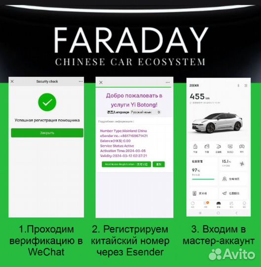 Регистрация WeChat Esender, китайский номер