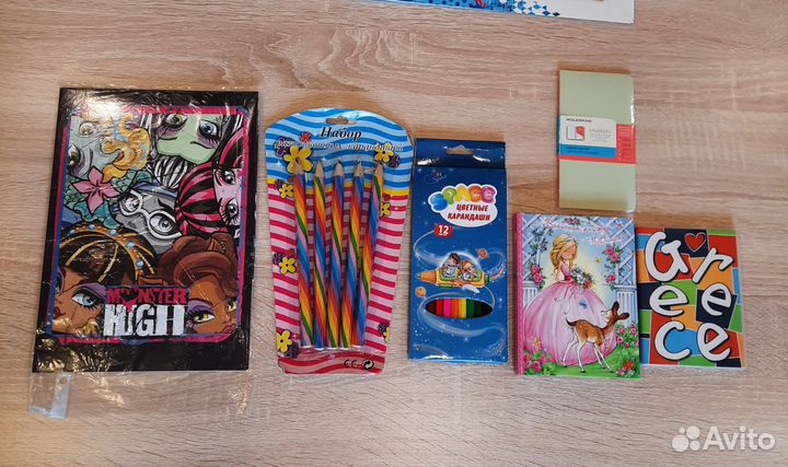 Блокноты бумага карандаши набор Monster High