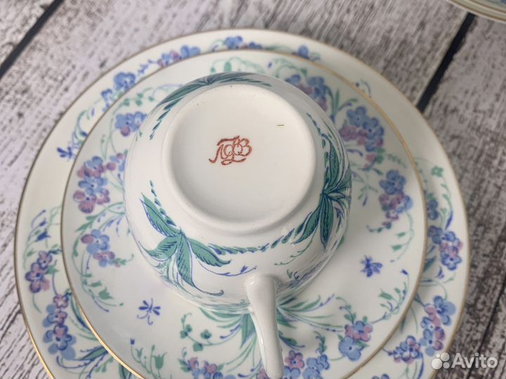 Костяной фарфор лфз винтаж СССР кофейные пары