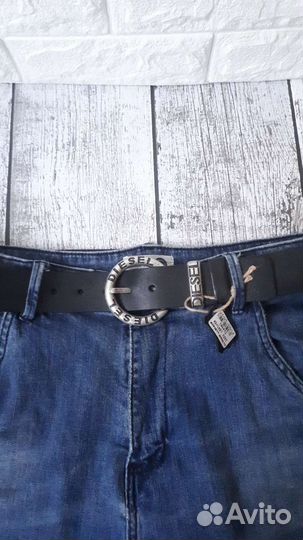 Мужской кожаный ремень diesel