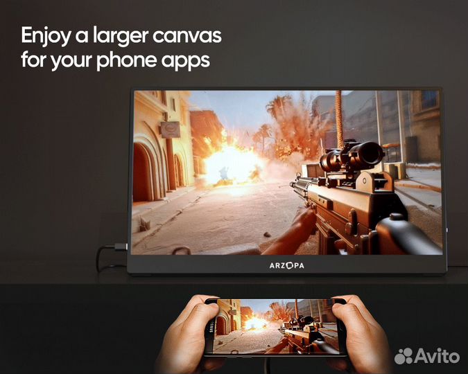 Портативный игровой монитор arzopa 16.1