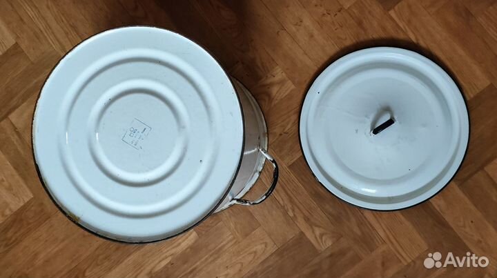 Кастрюля СССР 20 л. Тяжелая.Алюминий.Эмаль