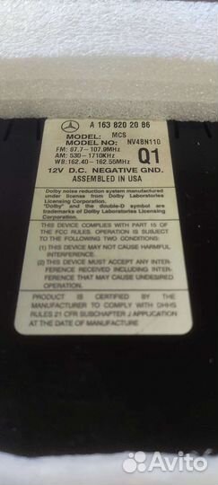 Mercedes-Benz ml163 аудио система