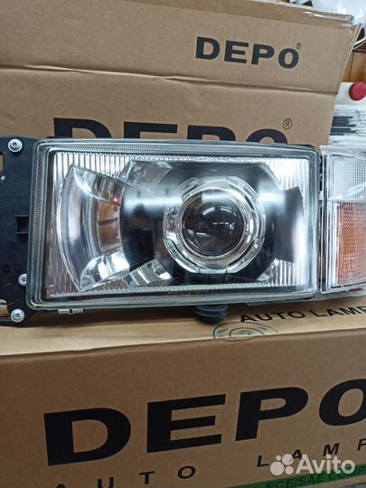 Фара Scania 5 серия Depo с поворотн., LED, кт 2 шт