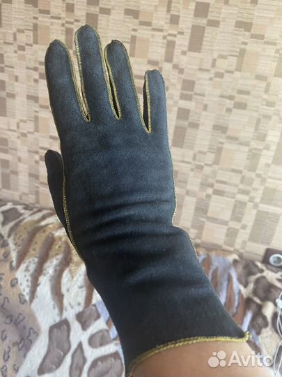 Перчатки кожа замша натуральная