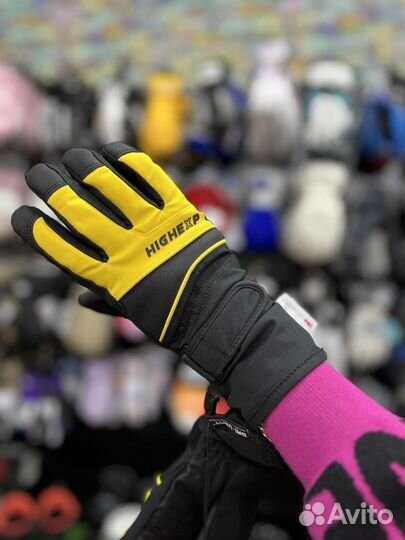 Перчатки подростковые горнолыжные черн/желт