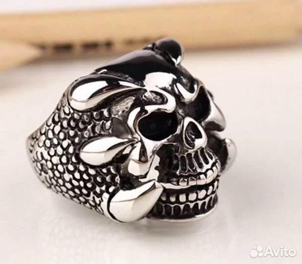 Кольцо череп р. 19, 20 мм