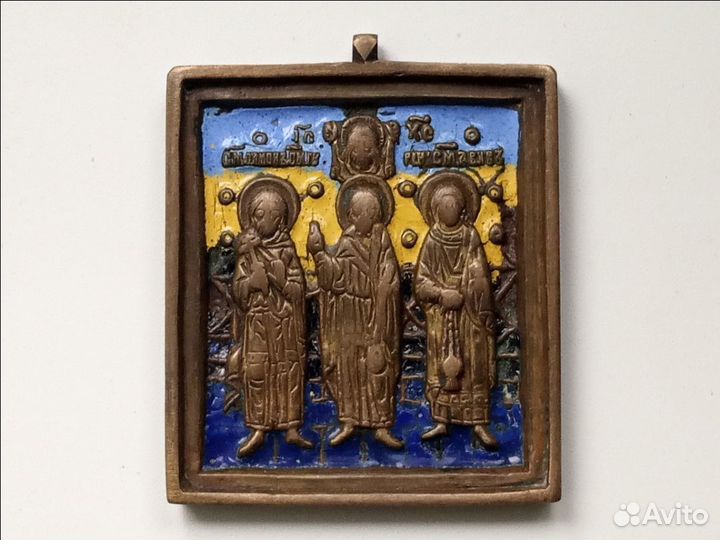 Икона «Мученики Самон, Гурий и Авив». 19 век
