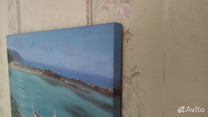 Картина маслом, морской пейзаж