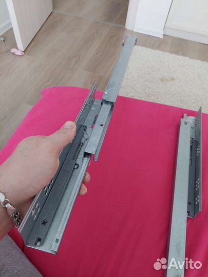 Направляющие скрытого монтажа с доводчиком 450мм