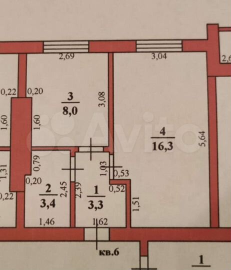1-к. квартира, 32 м², 1/3 эт.