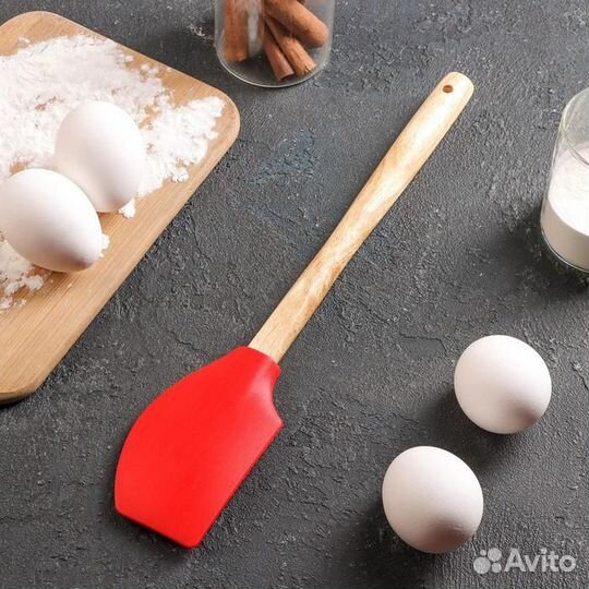 Лопатка Доляна «Бамбук», 32 см, цвет микс