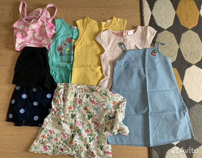 Пакет летних вещей для девочки рост 128