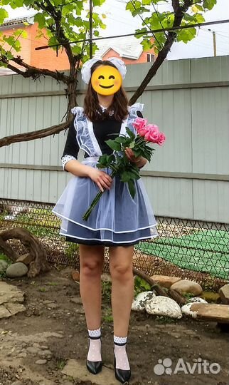 Платье на последний звонок с фартуком